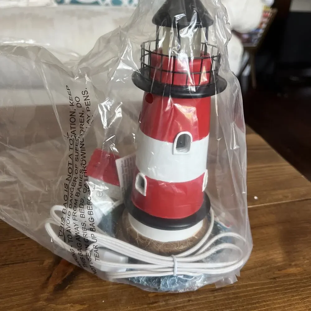 vintage Cracker Barrel Lighthouse Accent Light RARE EUC Works Model HX-17
